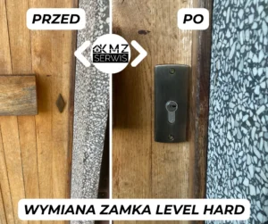 przed po wymiana zamka levelowaniem hard 2