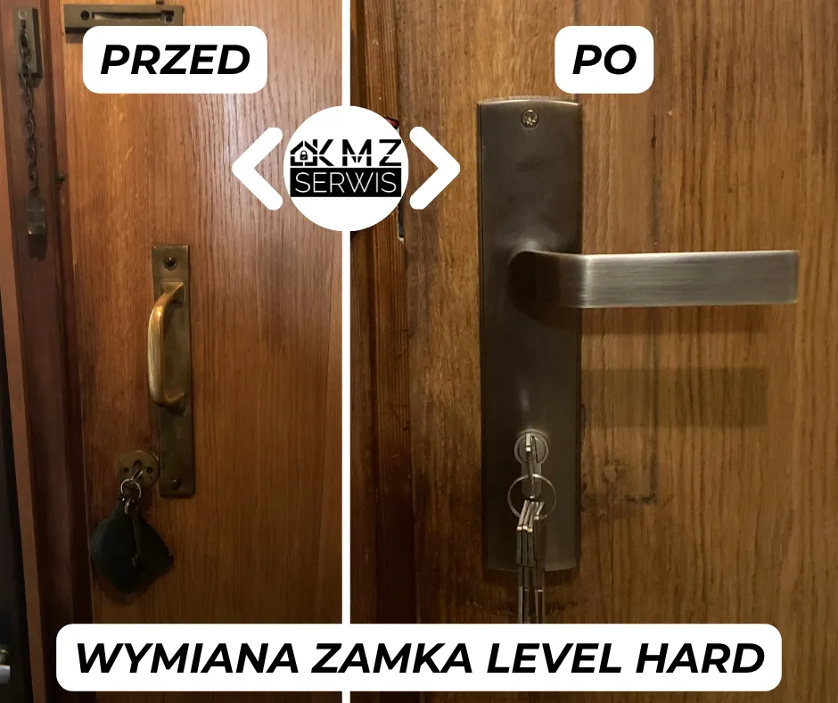 przed po wymiana zamka levelowaniem hard