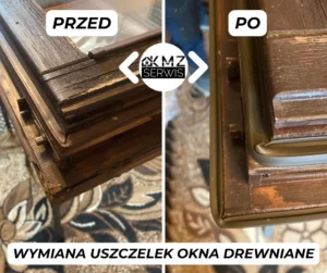 wymiana uszczelek okna drewniane