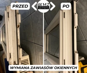 wymiana zawiasów okiennych 2